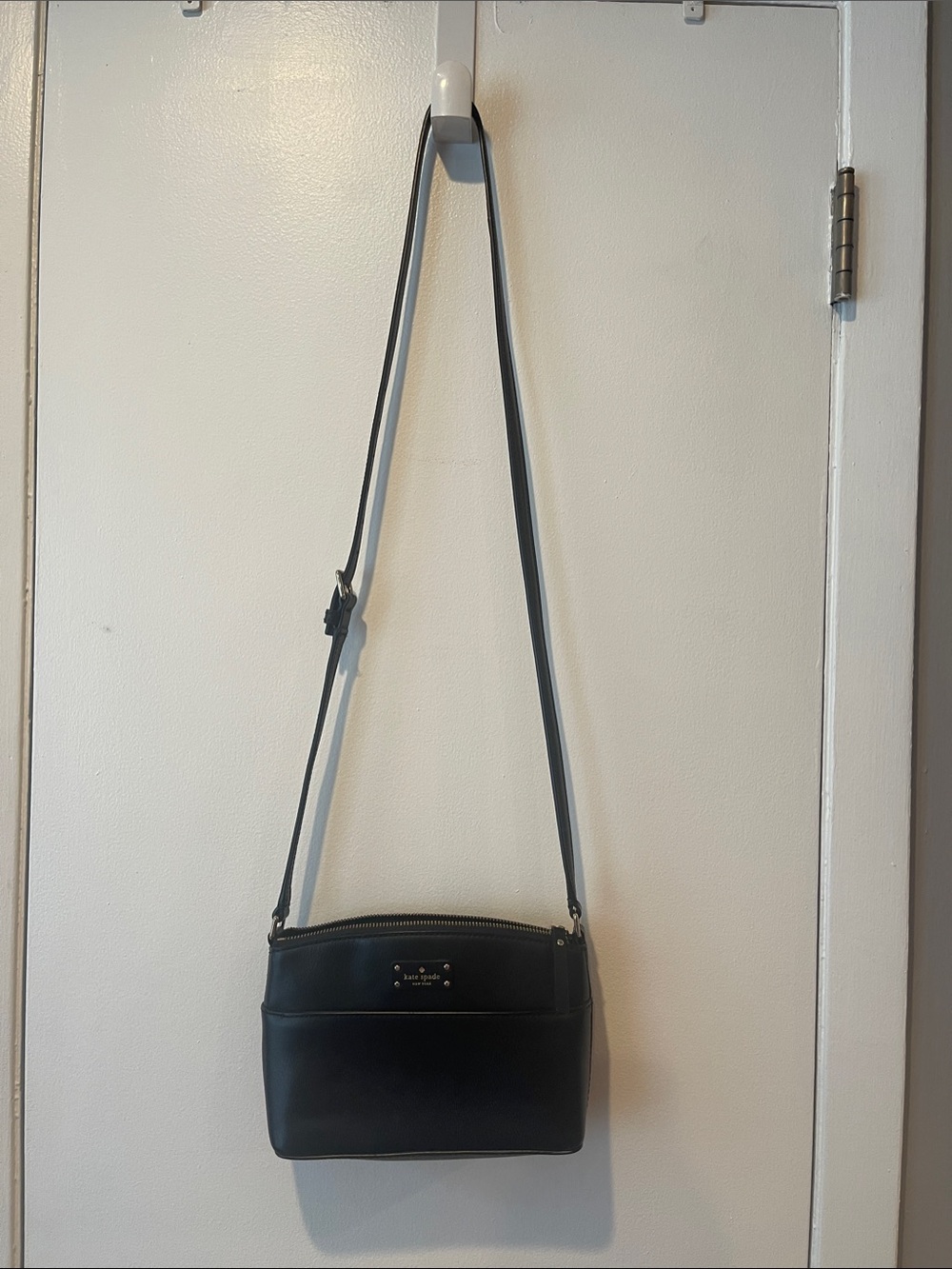 kate spade Black Crossbody Leather Bag with Front Pocket